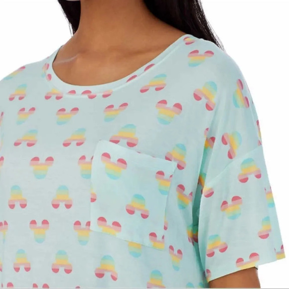 Disney Women's 2 Piece Short Sleeve Shirt & Short Pajama Set - Picture 3 of 5